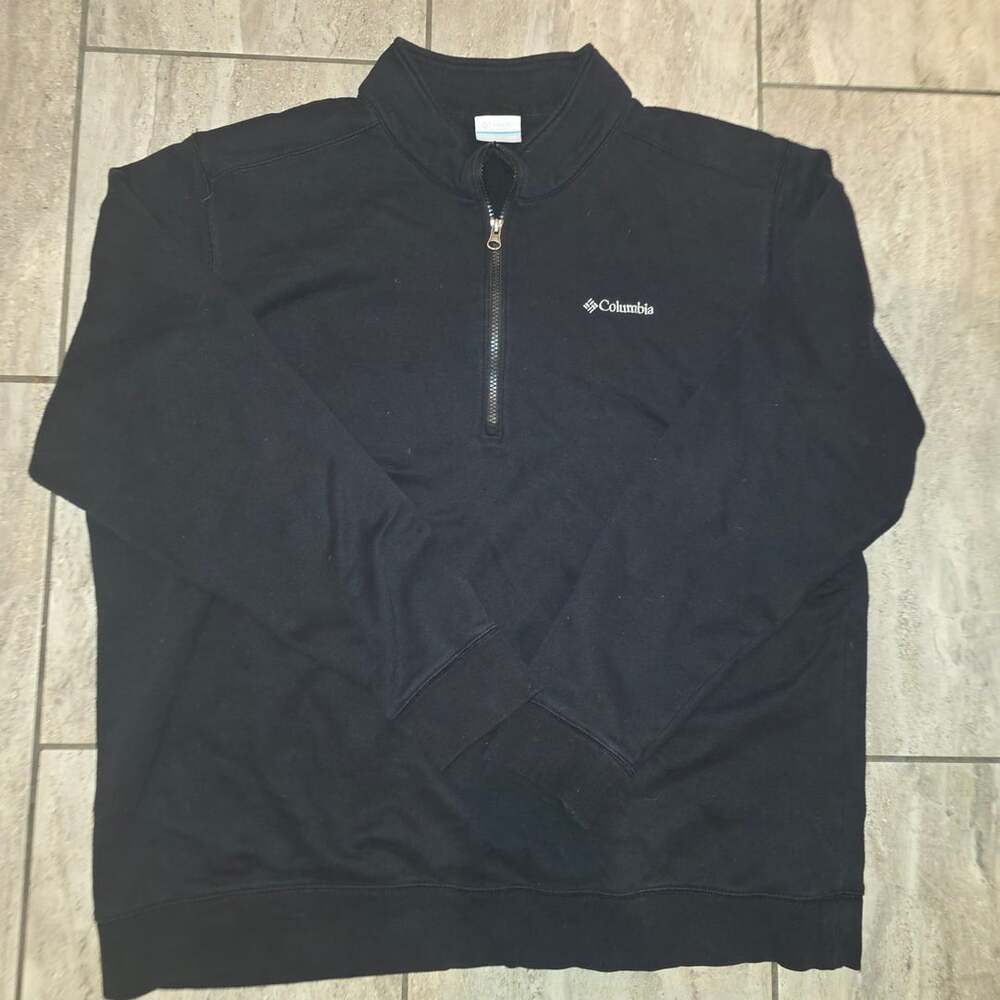 Columbia Hart Mountain II Half Zip Sweatshirt Size XXL Black